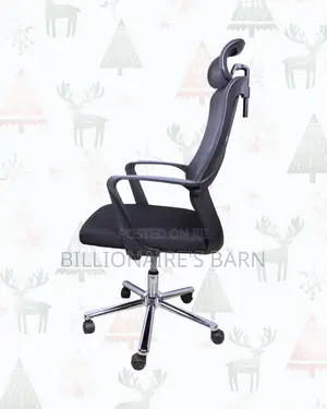 High Back Mesh Office Chair Headrest Lumbar Support Seating