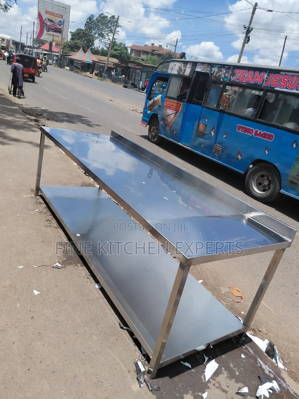 Wide Fabricated Working Table.