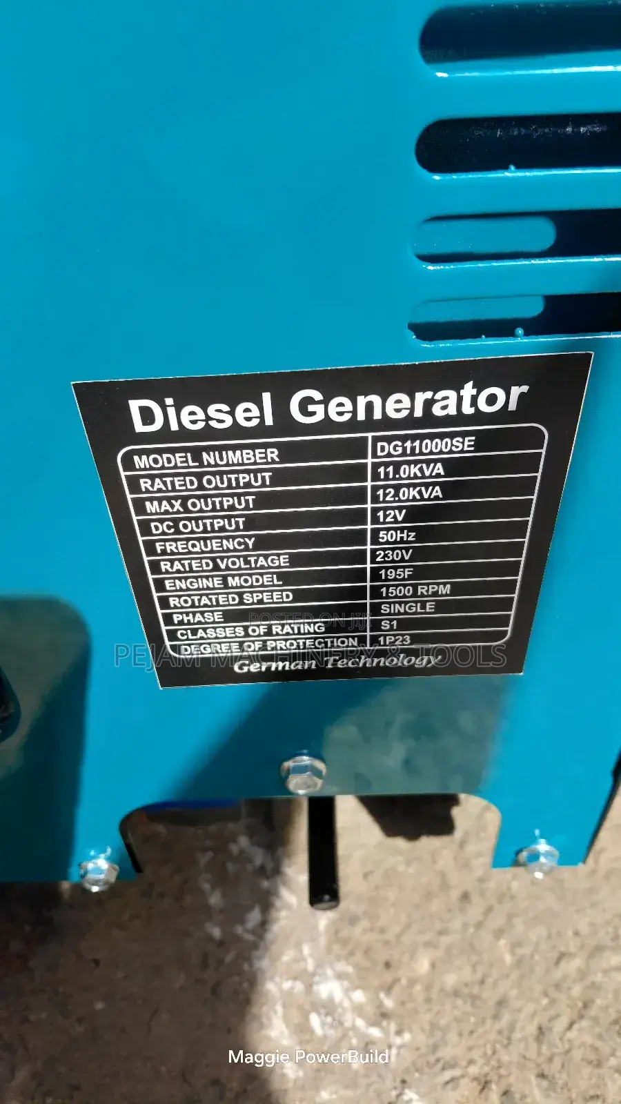 Premier Dg11000se 12kva Single Phase Silent Diesel Generator