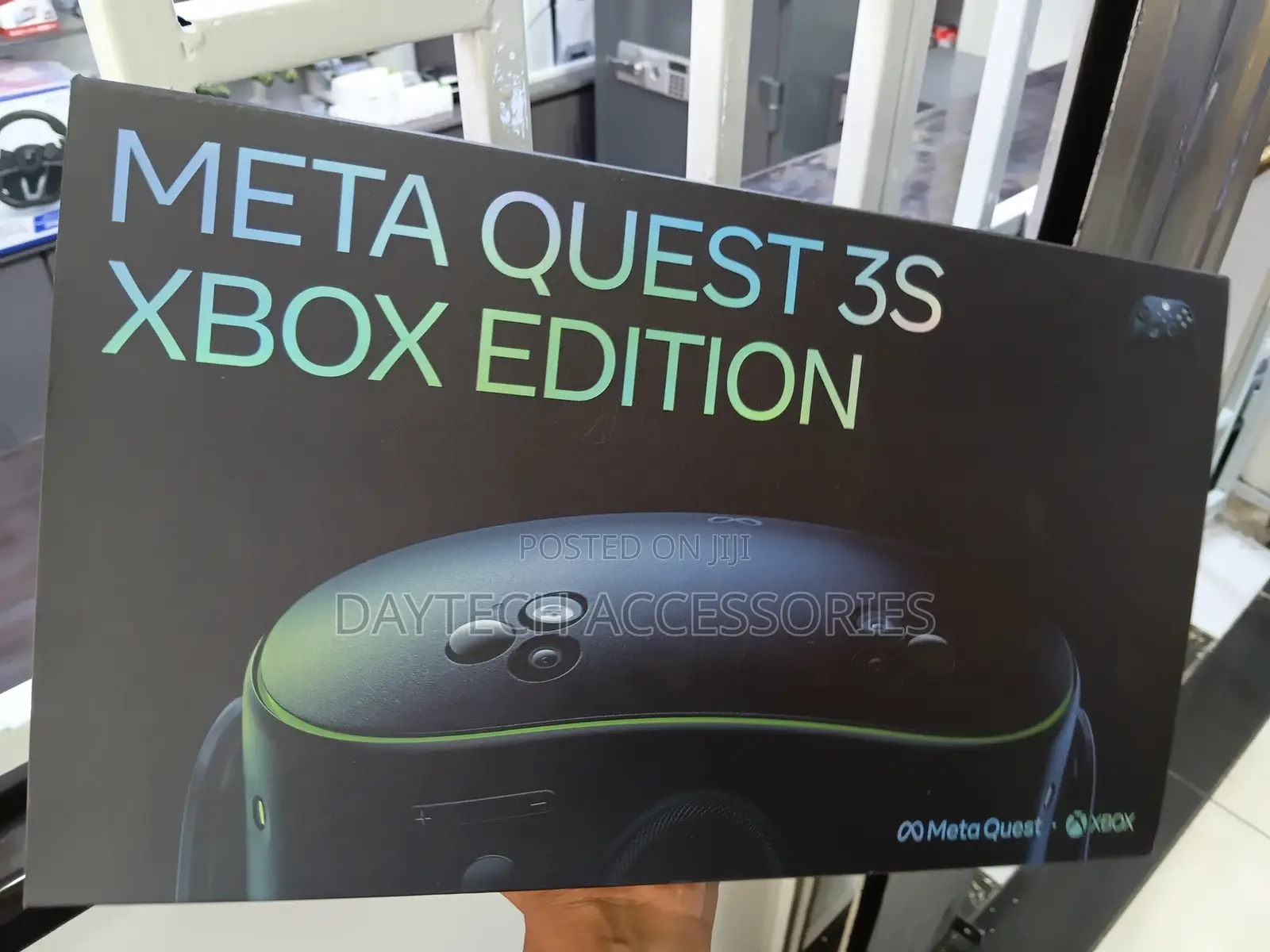 The Meta Quest 3s Xbox Edition Virtual Reality Headset.