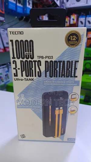 Tecno Ultra-Tank Backup Battery 10000mah Fast Charge
