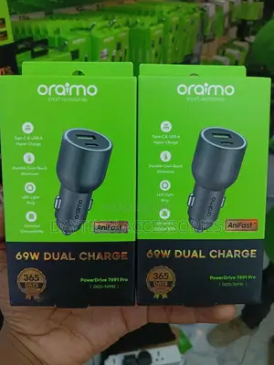 Oraimo 69w Dual Charge Incar Charger Occ-7691d