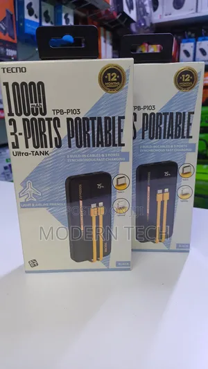 Tecno Ultra-Tank Portable Charger 10000mah (Dual Output)
