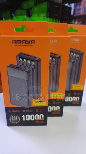 Amaya Apb-F129 10000mah 22.5w Fast Charging Power Bank With Cables
