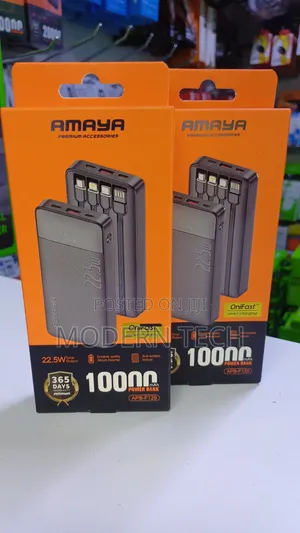 Amaya Apb-F129 Portable Charger 10,000mah – All-in-One Cable Design