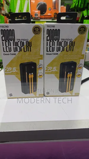Tecno TPB-P204q 20000mah 22.5w Fast Charging Power Bank