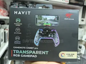 Havit G158bt Pro Transparent RGB Mobile Gamepad.