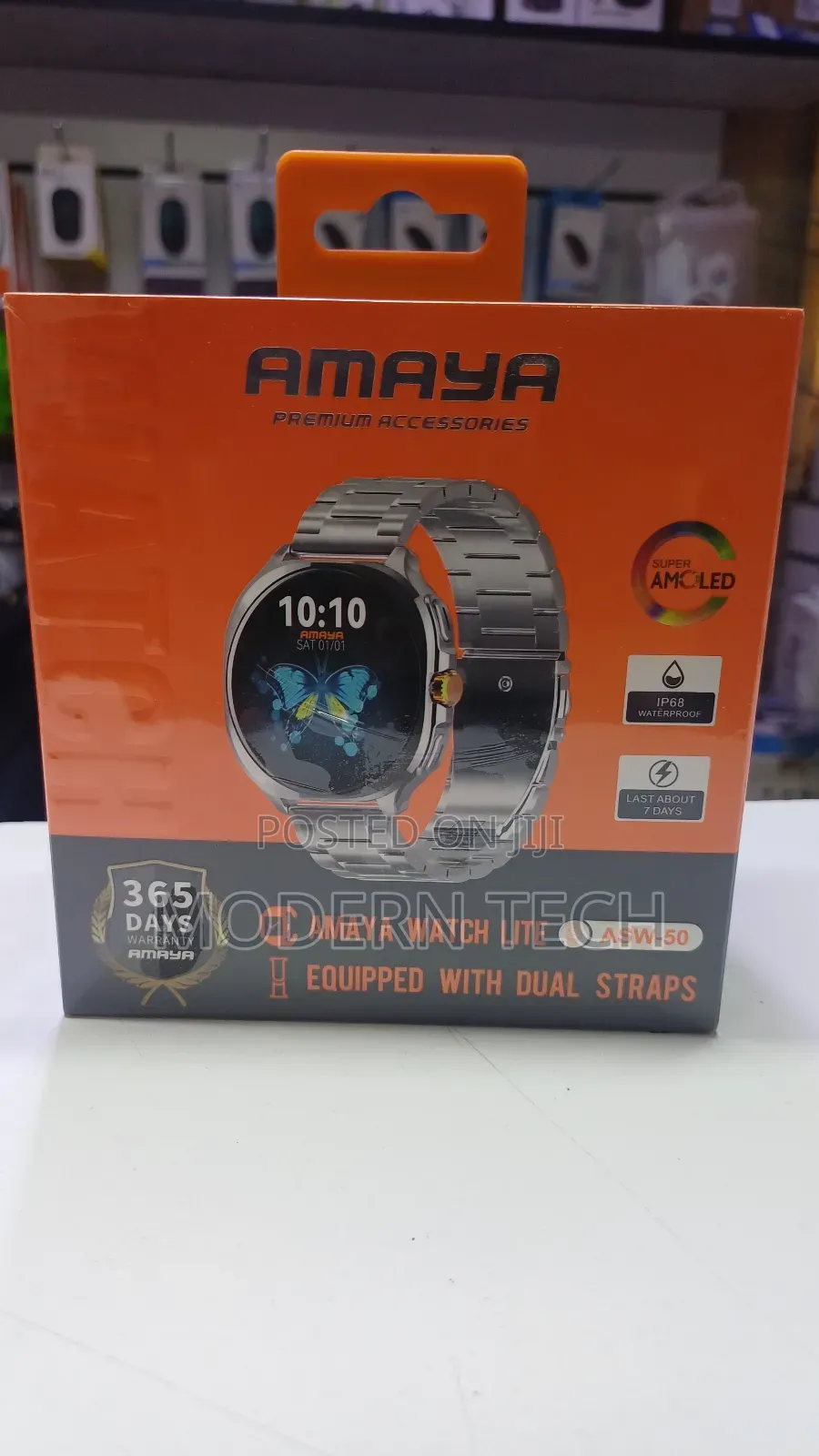 Amaya Asw‐50 Bluetooth Smart Watch – Activity Tracker Notifications