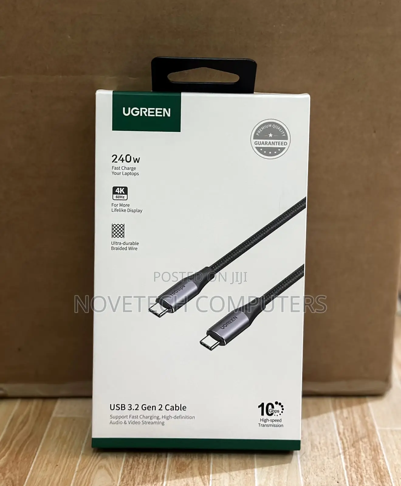 Ugreen 1 Meter 240w at 60hz Type-C to Type-C 3.2 Gen 2 Cable – Us355
