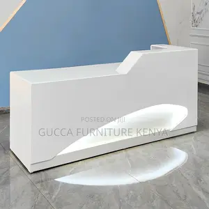 Professional Office White Reception Counter Desk