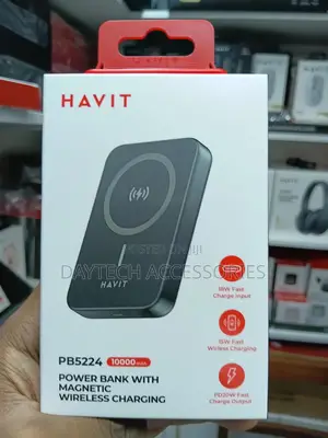 Havit Pb5224 Power Bank With Magnetic Wireless Charging.