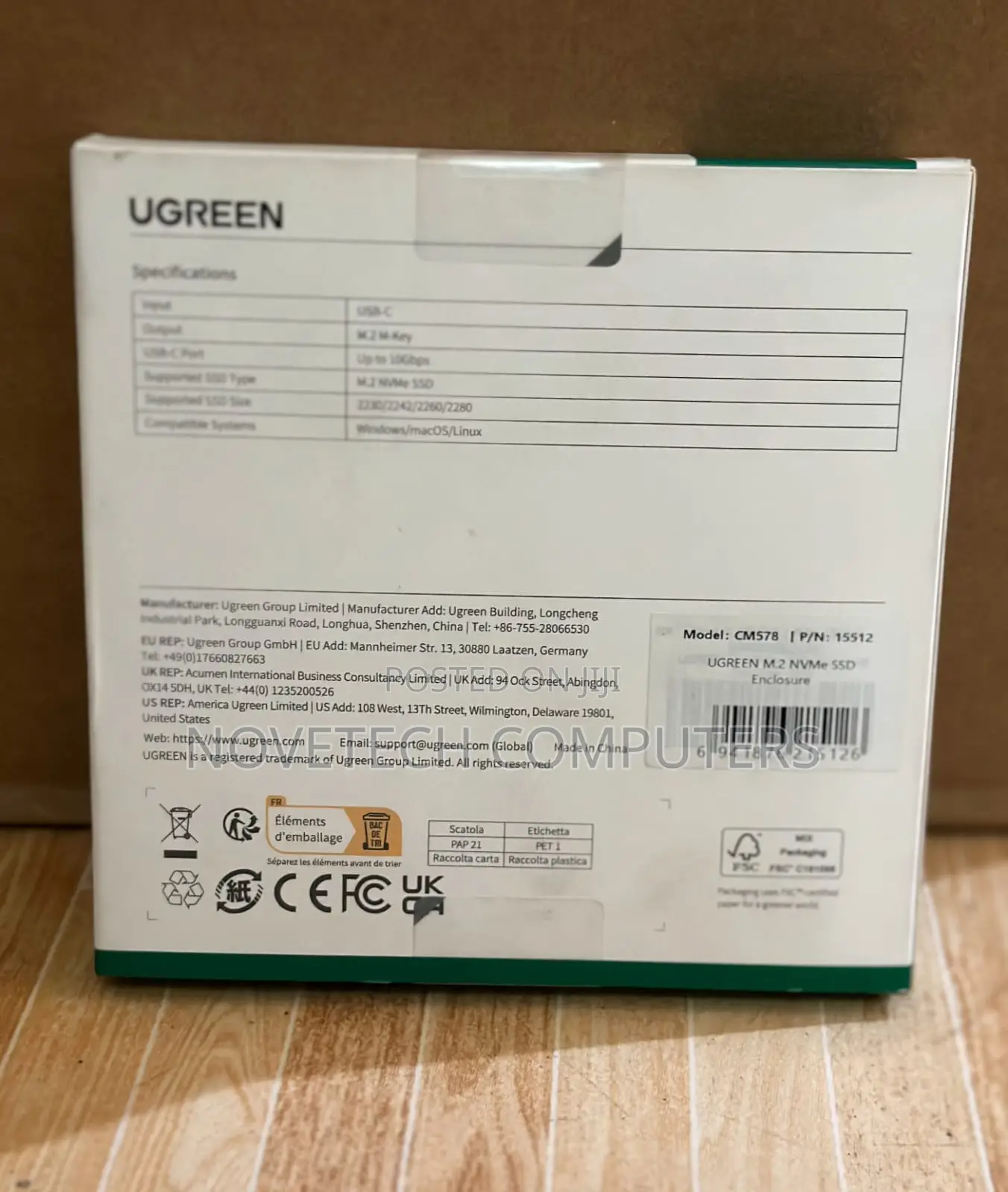 Ugreen 10gbps M.2 Nvme Sata Enclosure