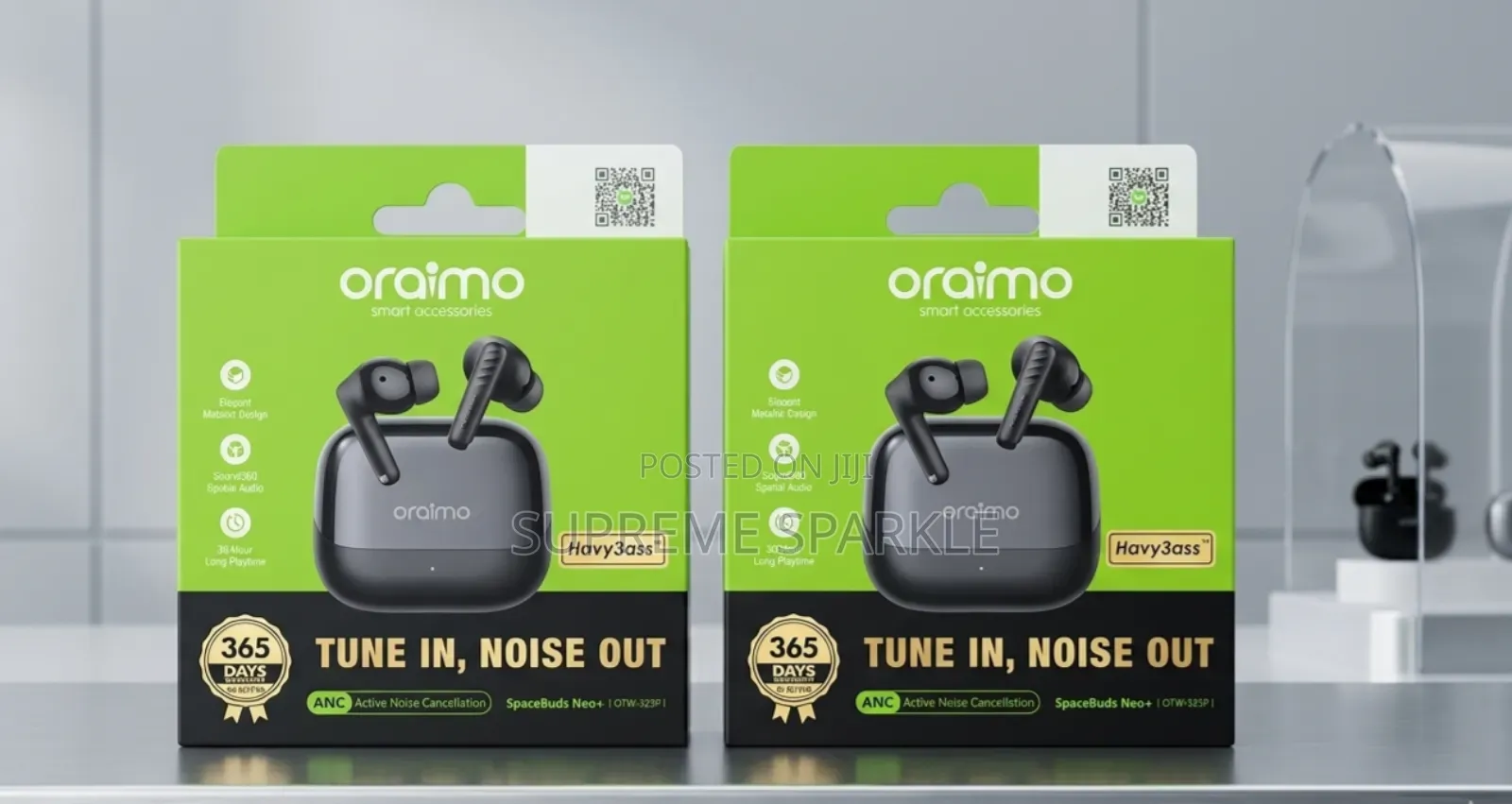 Oraimo Spacebuds (Model Otw-323p) Wireless Earbuds.