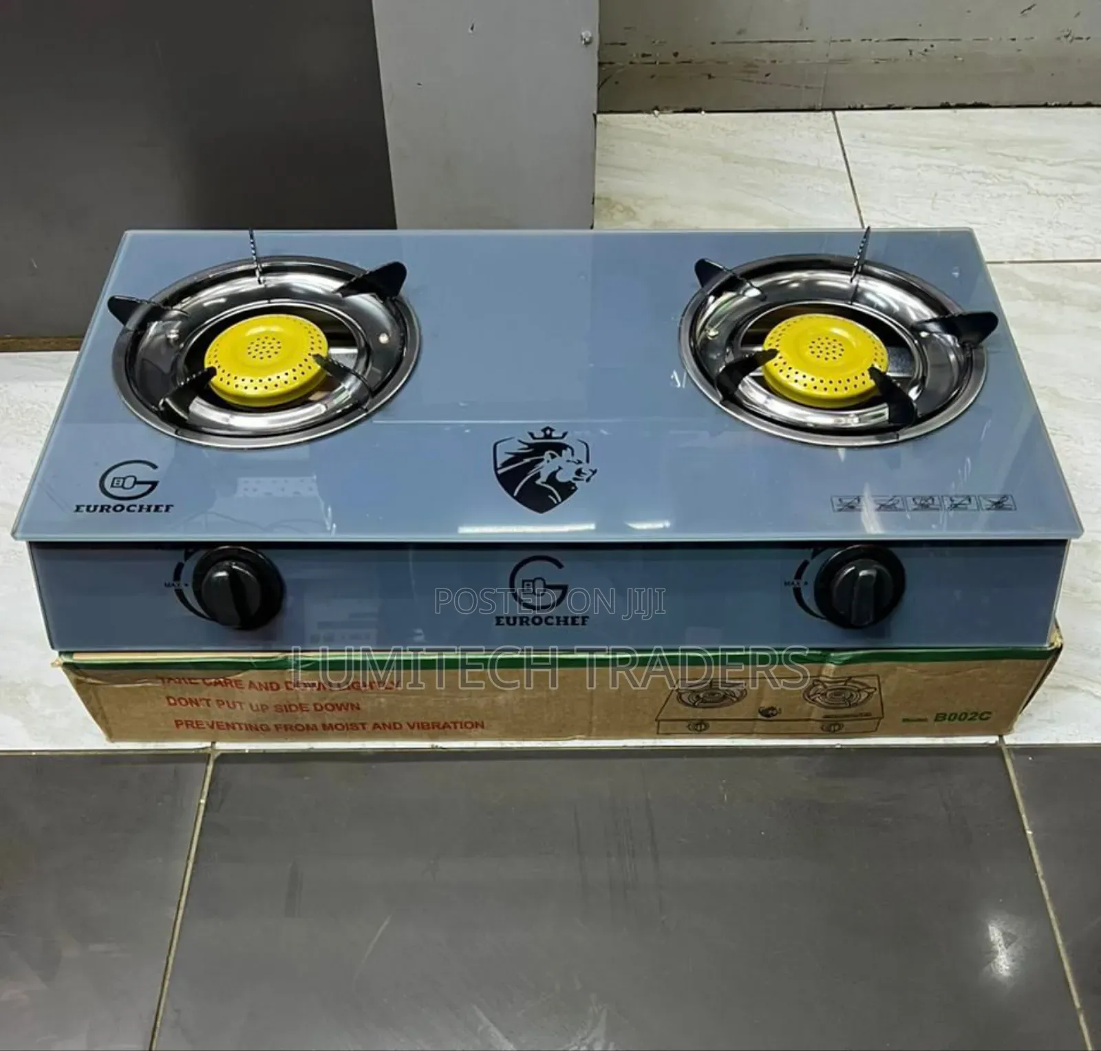 Eurochef 2-Burner Glass Cooker Auto Ignition