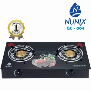 Nunix 2 Burner Glass Stove Gc-004