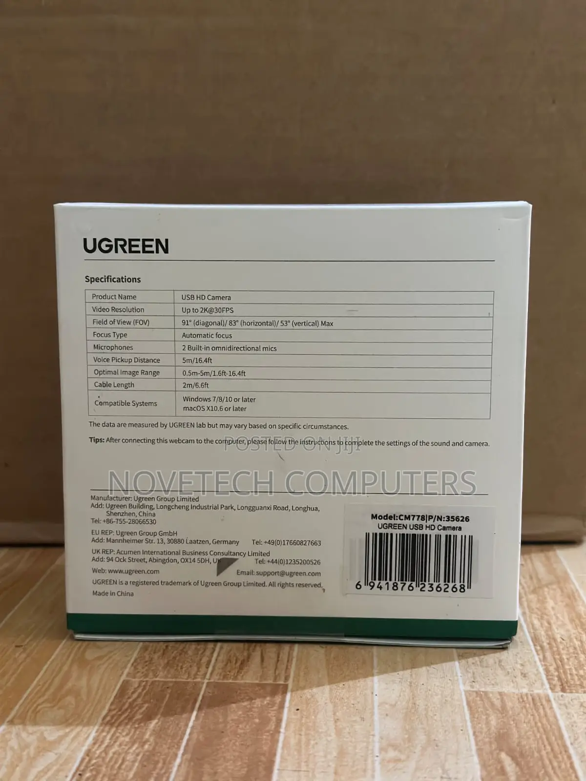 Ugreen Cm778 Usb Hd Streaming Webcam