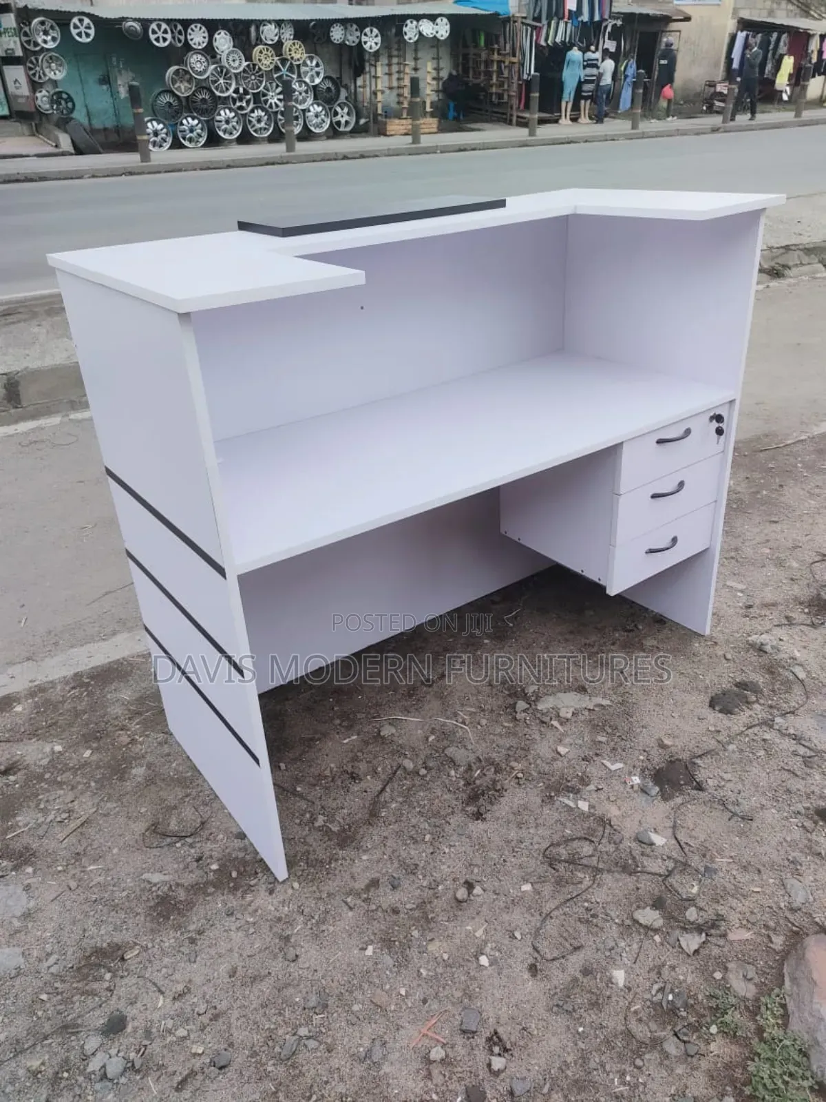 White L-Shaped Desk