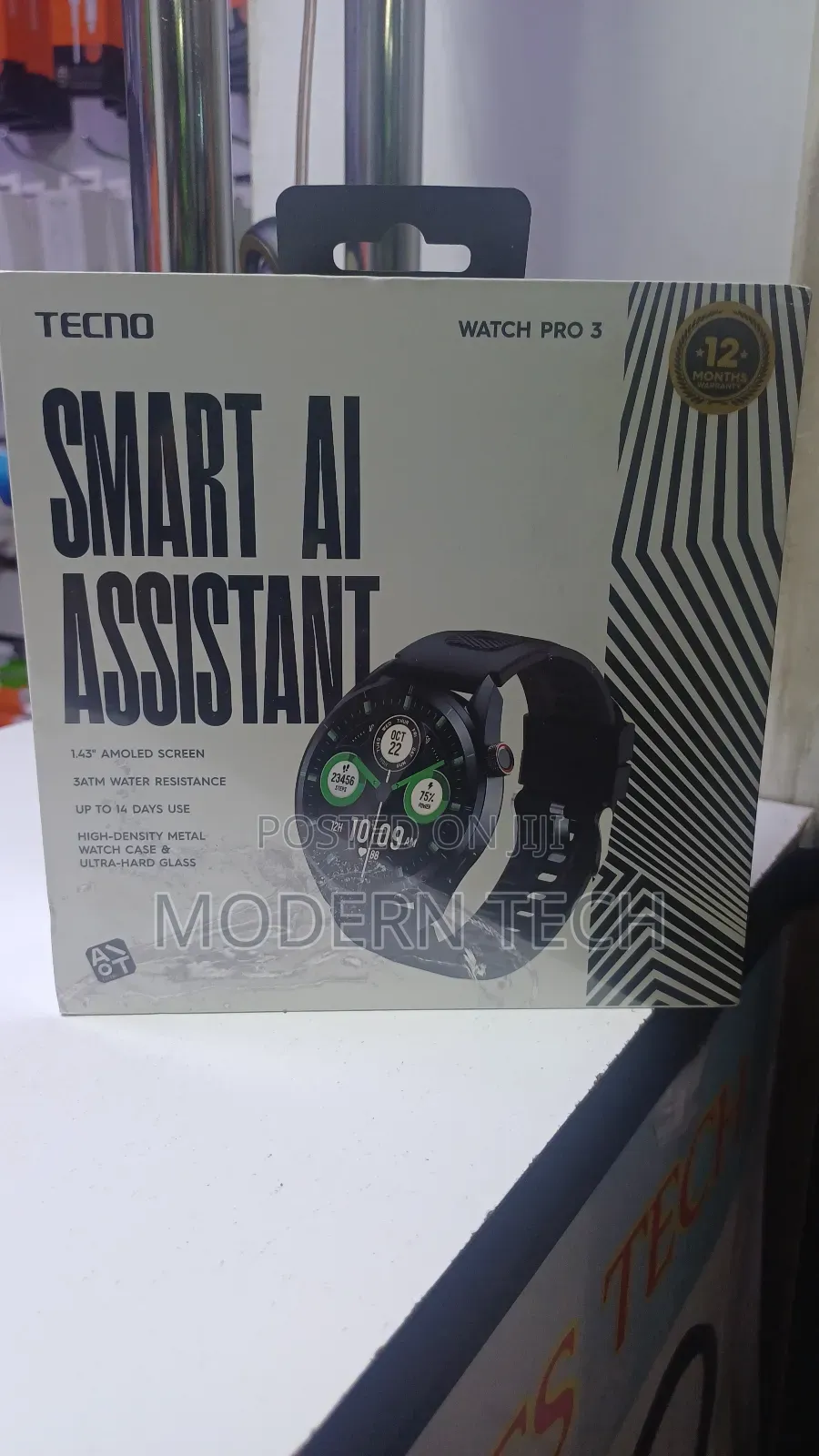 Tecno Watch 3 Pro 1.43'' Amoled 2.5d Screen
