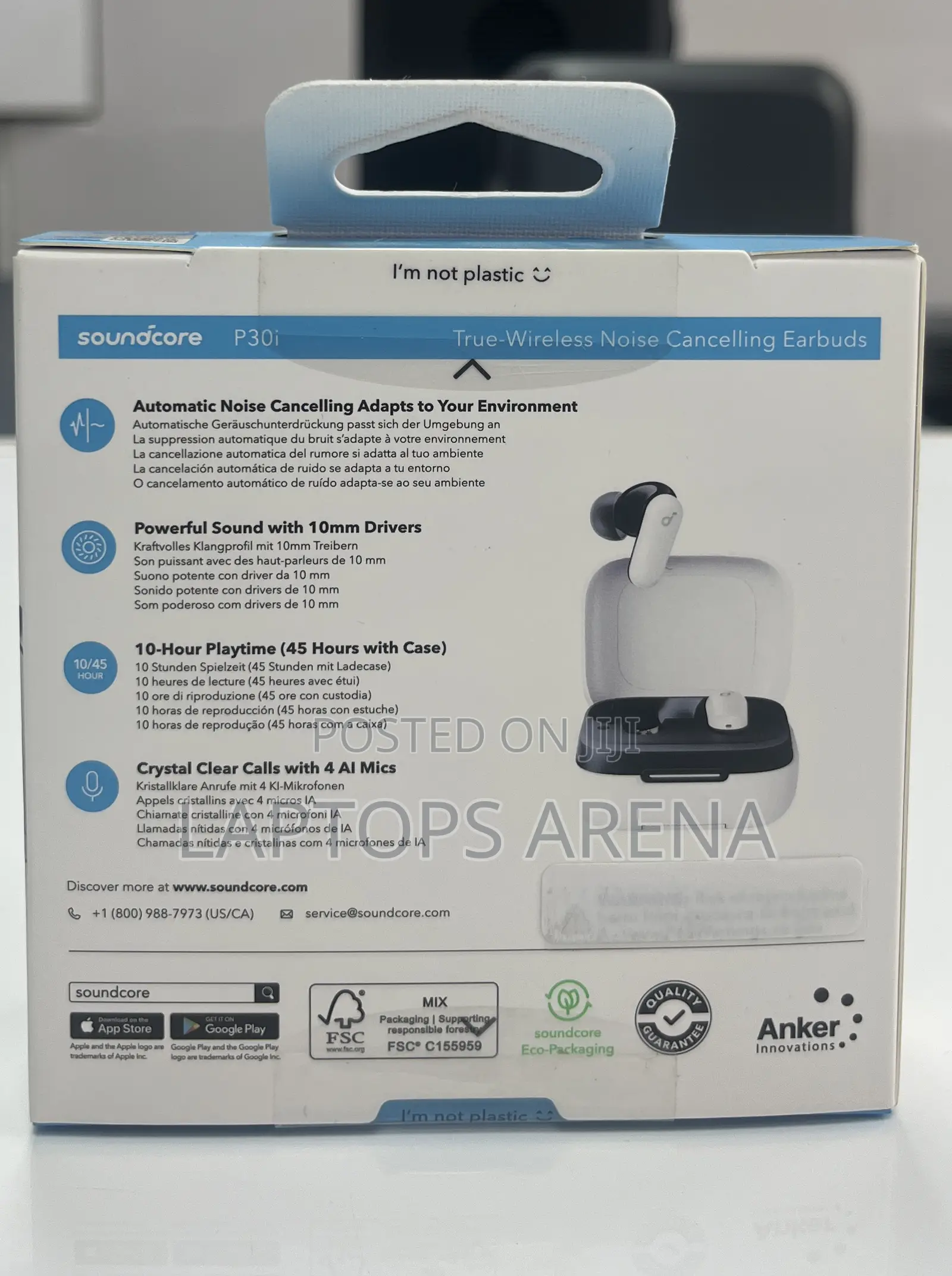 Anker Soundcore P30i With Active Noise Cancellation-White