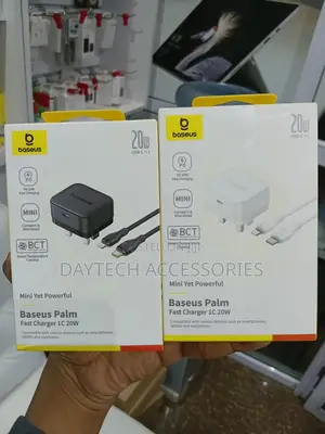This Is a Baseus Palm Fast Charger With C to Lightning Cable - 20w.