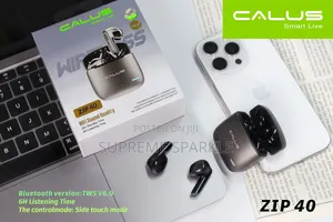 Calus Zip 40 Wireless Earbuds and Charging Case.