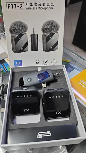 Dual F11 -2 Microphone Wireless Lapel Microphone Phone Recording