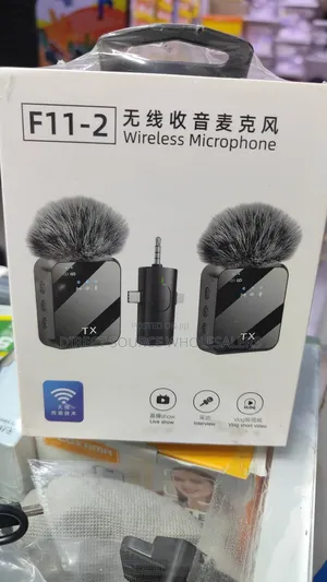 Dual F11 -2 Microphone Wireless Lapel Microphone Phone Recording