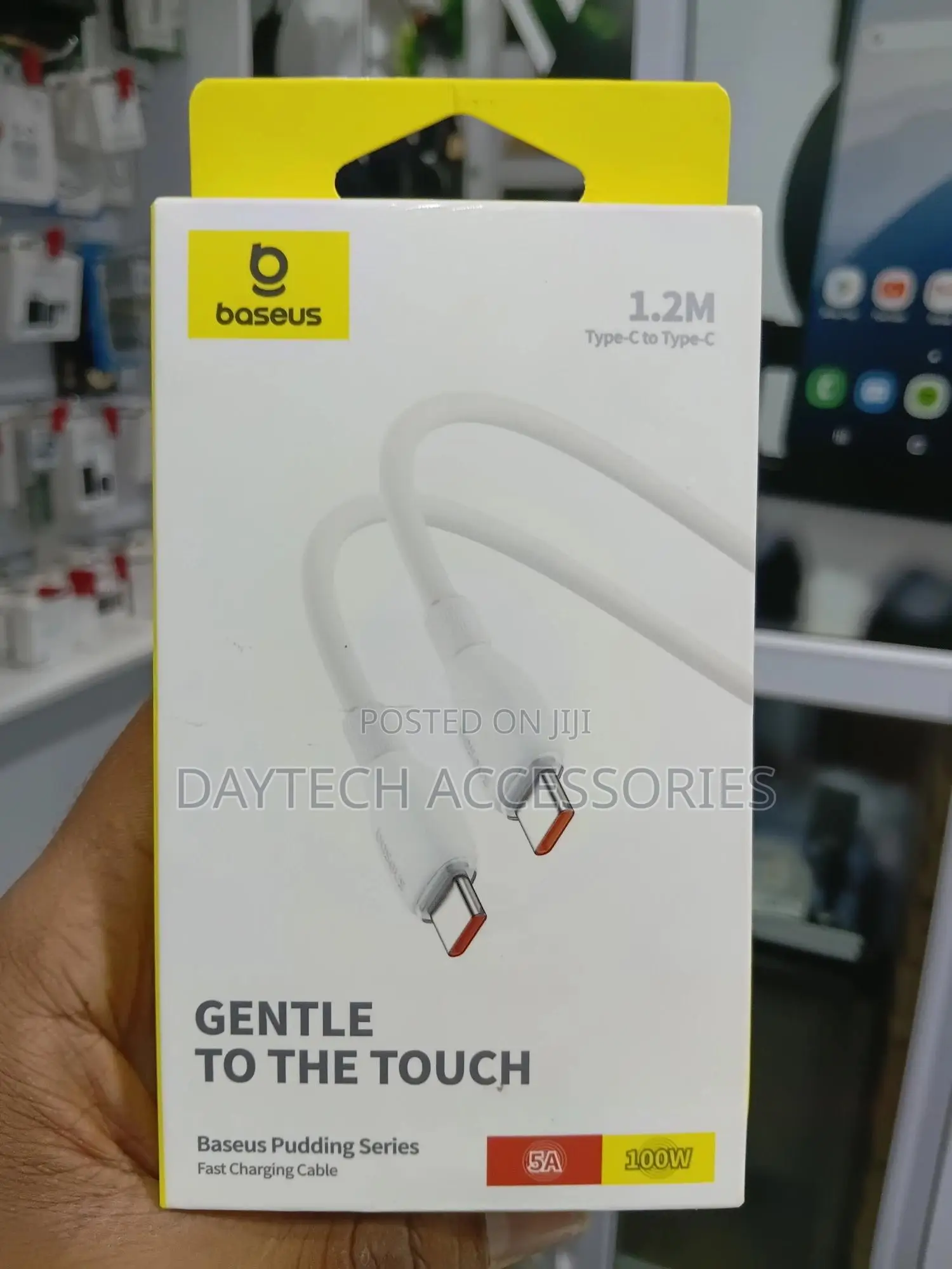 Baseus Pudding Series 100w Type-C to Type-C Fast Charging Data Cable.