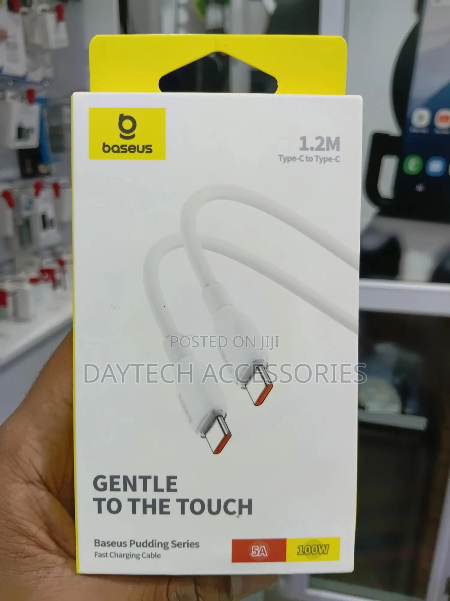 Baseus Pudding Series 100w Type-C to Type-C Fast Charging Data Cable.