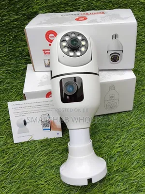 Dual Lens Bulb PTZ Camera (V380 Pro)