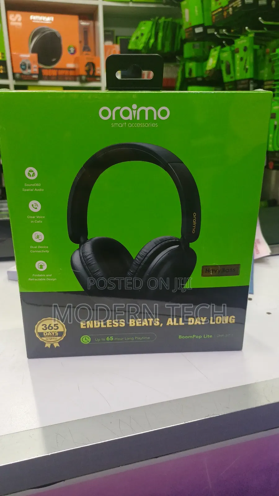 Oraimo Boompop Lite Gaming Music Wireless Headphones