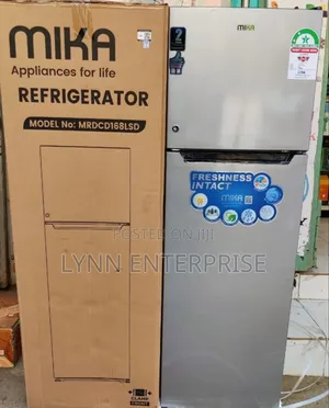 *Mika 168litres Double Door Refrigerator