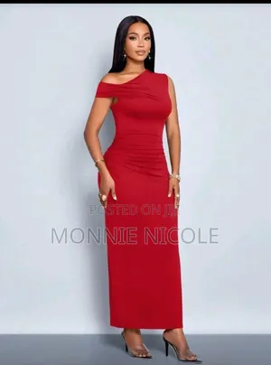 Simple Dinner Red Dress