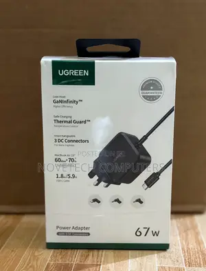 Ugreen X377 Usb-C 67w Pd Gan Power Adapter Uk+3 Dc Connectors
