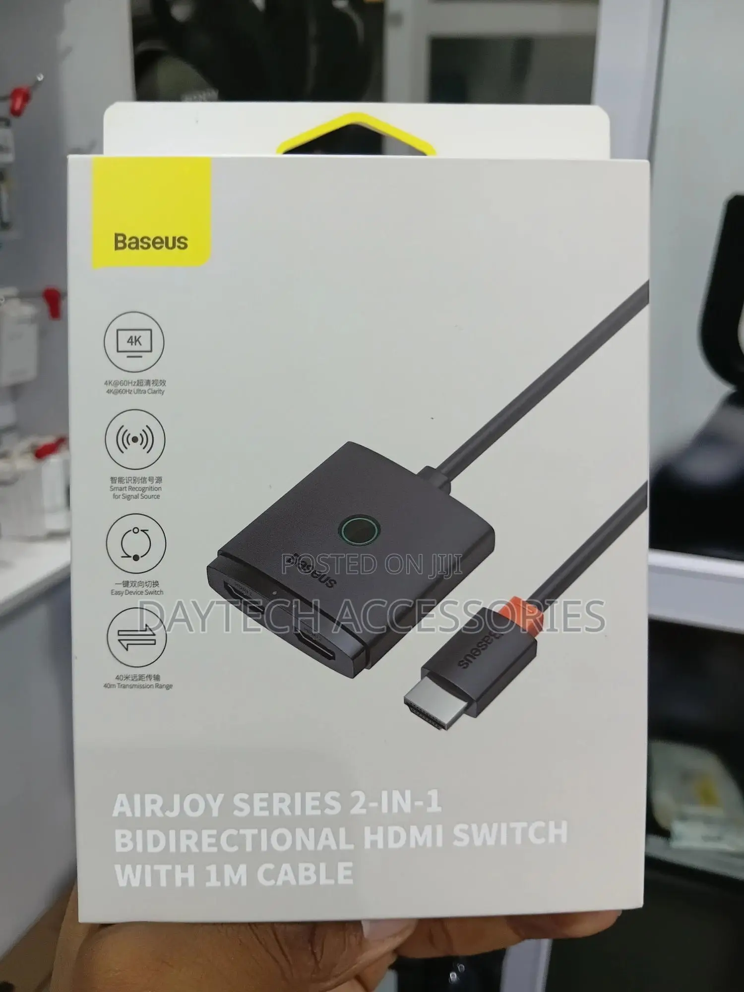 Baseus Airjoy 2-in-1 Hdmi Switch - Black