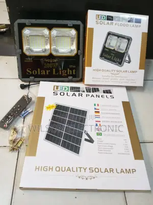 Led Solar Floodlight. Double Lamp 100w