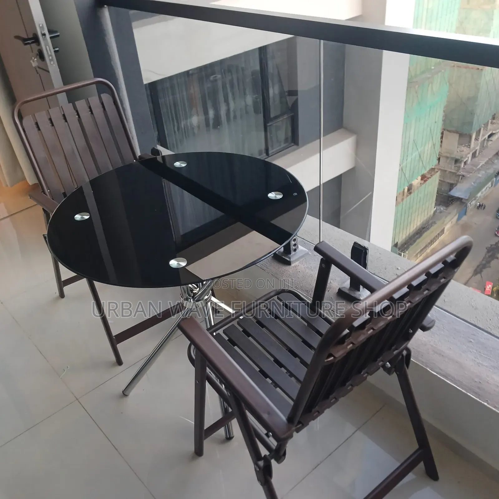 Foldable Chairs Balcony Set