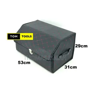 Flip Top Pu Leather Trunk Boot Organizer for Cars