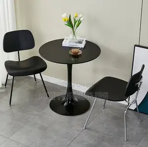 Dining Table : Black Round Modern Dining Table,