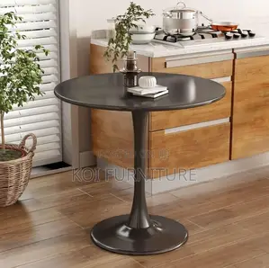 Dining Table : Black Round Modern Dining Table,