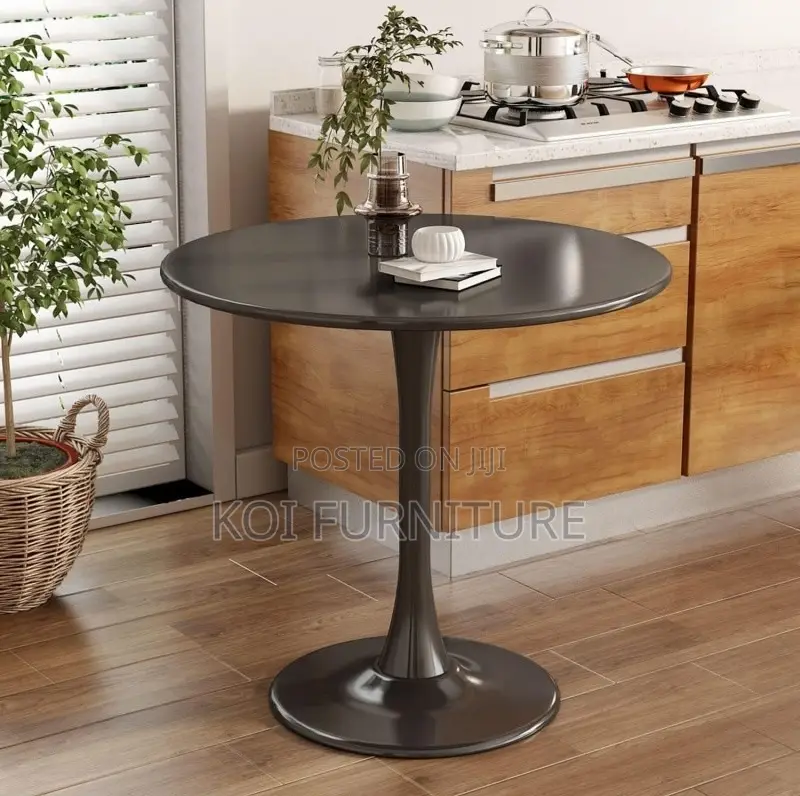 Dining Table : Black Round Modern Dining Table,