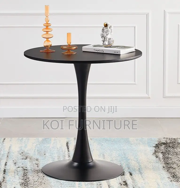 Dining Table : Black Round Modern Dining Table,