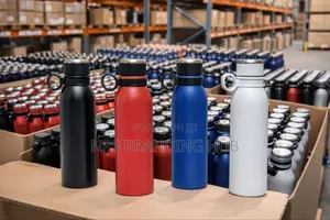 Branded Blue Stainless Steel Water Bottle Hub