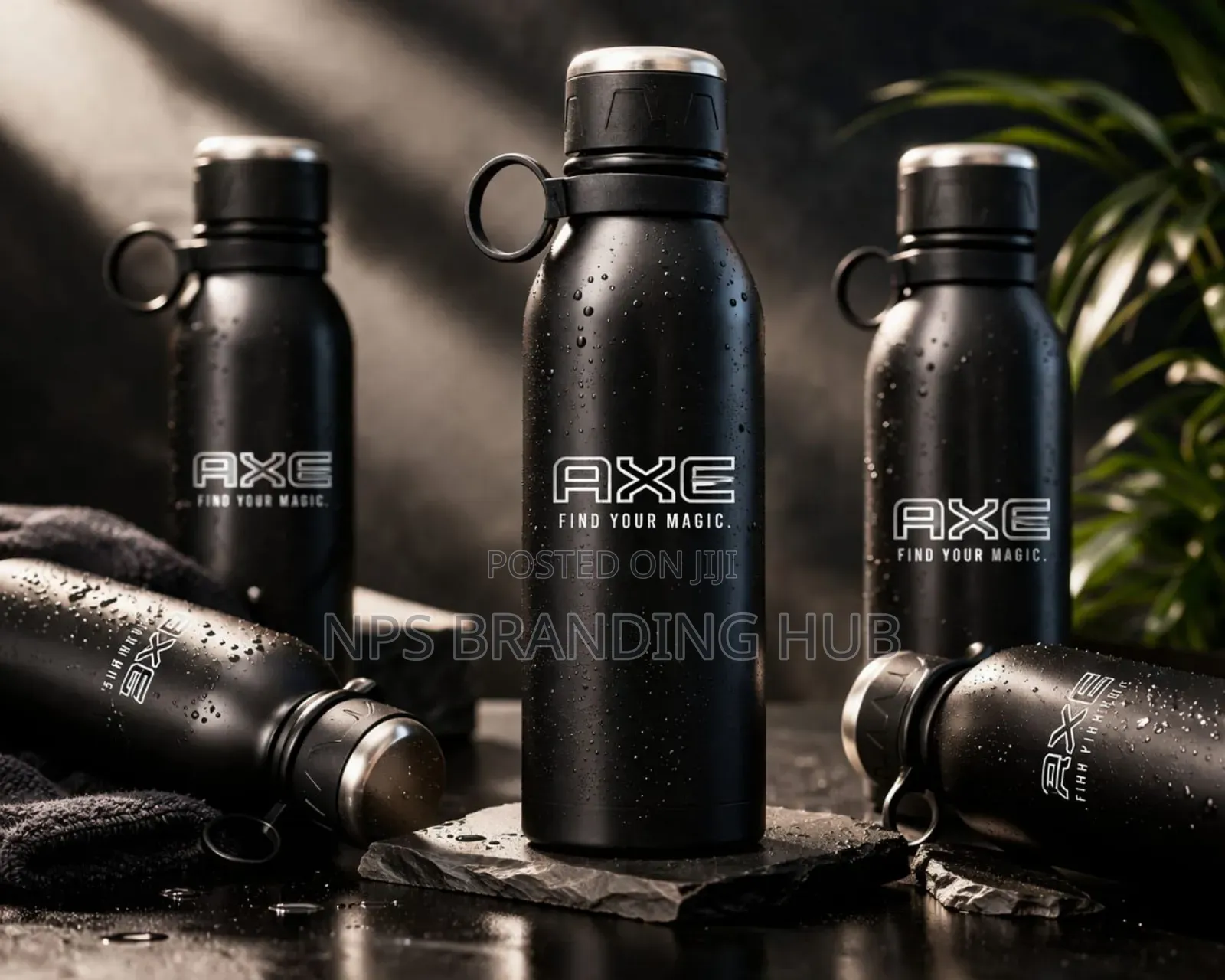 Branded Blue Stainless Steel Water Bottle Hub