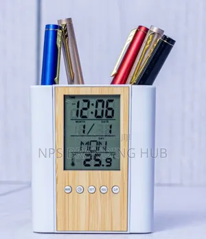 Cresent Bamboo Pens Holder Hub