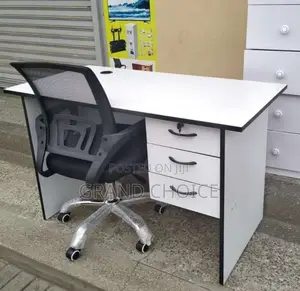 White Office Desk With Mesh Chair
