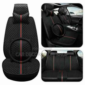 Classy Comfortable Soft Seat Cushion With Grey Black Gucci Pattern