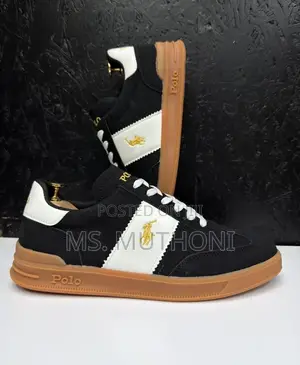 Polo Ralph Lauren Heritage Aera Suede Sneakers in White,