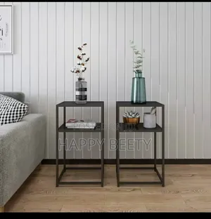 *2layers Norsic Metallic Side Table//Bedside//Desk Side.