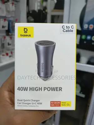Baseus Golden Contactor Pro Car Charger Usb + Usb-C 40w (Gray)